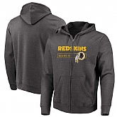 Men's Washington Redskins Majestic Hyper Stack Full Zip Hoodie Heathered Charcoal,baseball caps,new era cap wholesale,wholesale hats